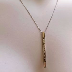 She Believed She Could - Affirmation necklace